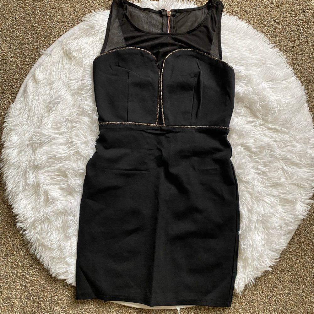 Signature8 Black‎ Dress New Sheer Top Womens Size Medium